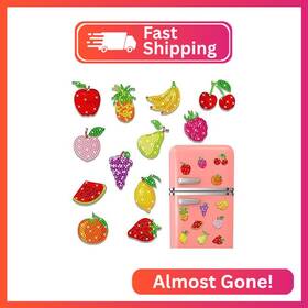 Lia-copkim-0015 Copkim 12 Pcs Diamond Art Painting Magnets Fruit Fridge Magnetic Pa