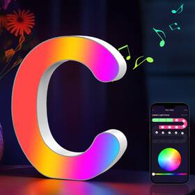 Ml01 Coplsdors Light Up Letters Marquee Letter - Music Sync Rgb Color Changing Multicolor