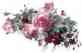 2die4 Corners Waterslide Rose Tea Swags Shabby Handpainted Pink Decals
