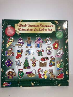 Craft House 024225417092 Holiday Trends 55 Wooden Christmas Ornaments 2003 Read