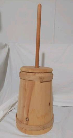Hb19 Craft House Churn Shaker Band New Solid Wood Decorative Unpainted Surface 12 X 8 22