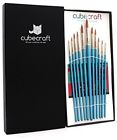 Cubecraft Detail Paint Brush Set For Watercolor Acrylic Oil And Face 11 646437132305