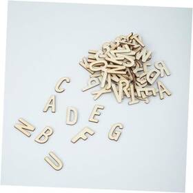 Hq-14 Curious Crafts 270 Pieces Wooden Letters 1.3in Unfinished Wood With Numbers