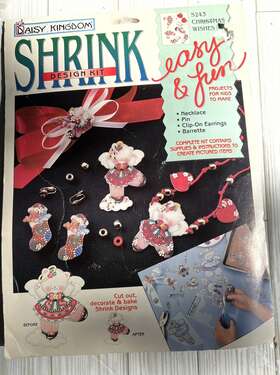 Daisy Kingdom 716609022434 Christmas Wishes Holiday Shrink Design Kit Easy And Fun Kids New