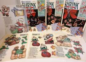 S240 Daisy Kingdom Shrink Design Christmas Kisses Rocking Reindeer I Believe Huge Lot