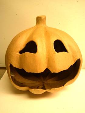 Darice 889092745705 Diy Ready To Paint Large Halloween Jack O Lantern Pumpkin Paper Mache 11 Inch Daric