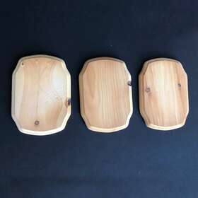 400bu Demis Unfinished Unpainted Wooden Octagon Shape Plaque Wood Craft 7 Inch X 9 Lot Of 3