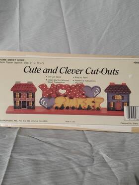 008684 Demis Products Vintage 90s Wood Cute And Clever Cut Outs/home Sweet Home/grandmacore/diy