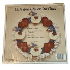 8575308502 Demis Products Cute And Clever Cut-outs Prim Proper Geese Wreath Pre-cut Wood Craft Kit Vtg