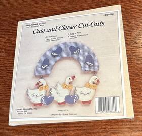 008660 Demis Products. Inc. Cute And Clever Cut-out. Tag Along Geese 7.5 Diameter. Sealed