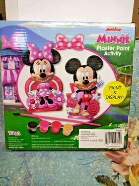 598109 Disney Junior New In Box Nib Minnie And Mickey Mouse Plaster Paint Activity Set