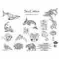 Eacb-75180 Earthart International Coloring Book-sea Critters