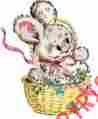Eas305 Waterside Decals Waterslide Vintage Shabby Baby Easter Bunny In Basket