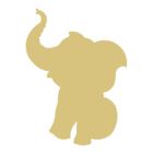 Elephant-3 Diverse Llc Elephant Style Cut Out Unfinished Wood Shape Variety