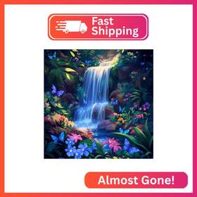 Yz-67-01 Eterkosu Waterfall Diamond Art Painting Kits For Adults 5d Diy Scenery Paint