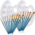 Fgpaintbrush Paintbrushes Pcs Brush Set With Tray Palette 6931234102175