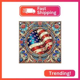 Fh-sd015 Fhbubpup Diamond Art Painting Kits For Adults 5d American Flag Special Shape Di