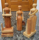 A8025 Figurines Artistic Craft Supply Unpainted Surfaces Patterns Little Women Four Solid Pine