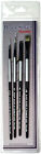 Fm32886 Brush Company Black Silver Short Handle Set Shader 018376328864