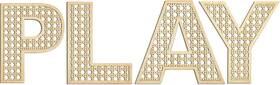 Focal20 795299520963 Play Sign For Playroom Wall Decor Wooden 8 Inch Large Wood