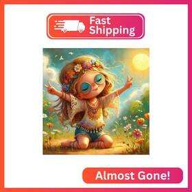 G5525-us Fqovkyn 5d Diamond Painting Kits For Adults Beginners- Fantasy Girl Art