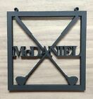 Framed Custom " 15x15.7 Accents Golf Unfinished Wood Laser Club Cut