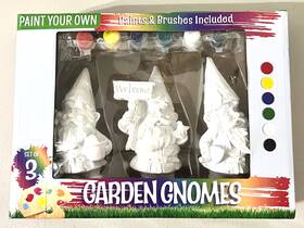Fb20441 Gerson International Garden Gnomes Figurines Paint Your Own Dyi Kit By New