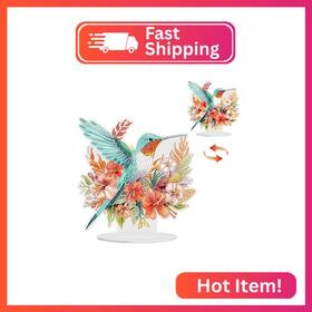 Ghhkud S110aa Hummingbirds Diamond Painting Desktop Ornament For Adults Double Sided S