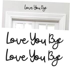 Gnr8n8eh Gjinxi Love You Bye Wood Sign Home Decor 2 Set Black Modern Unique Wooden