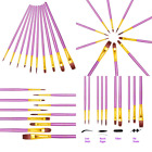 H-art-fl-p30 Heartybay Purple Paint Brushes Brush Set Round Pointed Tip Nylon