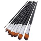 H14891f Anself Nylon Hair Paint Brush Set Filbert Head 702971118875
