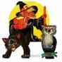 Hal104 Owl Halloween Cat Witch Waterslide Decals Black Vintage