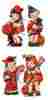 Hal111 Waterslide Decals Vintage Victorian Halloween Kids Trick Or Treaters