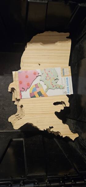 Hand Made Modern 727532023757 Wood Sign United States Shape Ready To Finish 12 Inch X8 Unfinished See Descrip