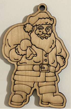 Po4009 Handmade Diy Ready To Paint Wood Ornament - #009 Santa 1 Free Shipping
