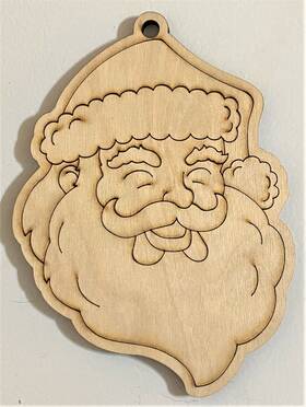 S001 Handmade Ready To Paint Wood Shape - #001 Santa Head Free Shipping