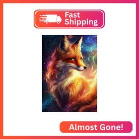Wx11388 Heibago Fox Diamond Painting Kits For Adults 5d Full Drill Round Animal Paintin