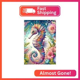 Hf-a028 Hill Froeistung Seahorse 5d Diamond Art Painting Kits For Adults Seaweed Diamon