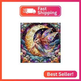 Hf-a030 Hill Froeistung 5d Colorful Angel Diamond Art Painting Kits For Adults Moon Flow