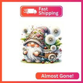 Hf-a062 Hill Froeistung Gnome Diamond Art Painting Kits For Adults Dandelions Pa