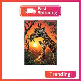 Hf-a151 Hill Froeistung Giraffe Diamond Art Kits For Adults 5d Tree Painting