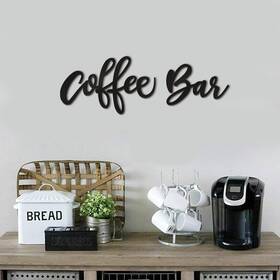 Haths-sh7-85 Huray Rayho Party Coffee Bar Wall Decor Kitchen Wooden Sign Black