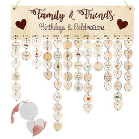 Calendar-1 Jlngthong Family And Friends Calendar Diy Wooden Birthday Wall Hanging