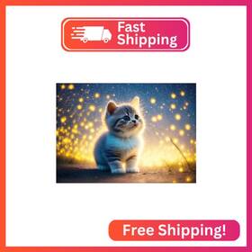Sy-304 Joasura Cat Firefly Diamond Painting Kits For Adults Diy Art Ro
