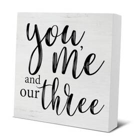 Jowmij-t1008 Jowmij Country Father Mother Wood Box Sign Rustic You And Me Our Three Wooden A04