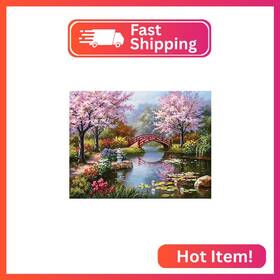 Q1760 Joystry Diamond Art Dots Painting Kits For Adults Diy Bridge Landscape Paint Wi