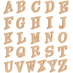 Juvale 843128137162 3d Wood Letters For Canvas And Crafts - 4 In Brown Inches