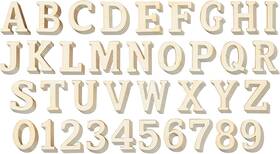 Lj-zecgy-032718-30-1 Juvale Wooden Letters And Numbers - 144-count 1-inch Natural Brown