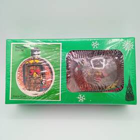 5055 Kristy Vintage Christmas Tole Painting Ornament Kit Surprise Inside Door #5055