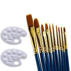Kuwan-b1085 Kuwan Piece Art Paint Brush With White Tray 756970091202